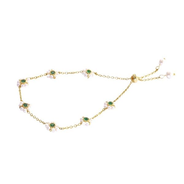 High Sense Non-mainstream Style Pearl Bracelet All-match Fashion Emerald - Image 4